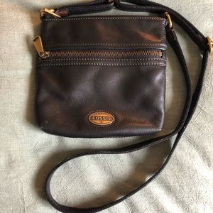 Fossil black crossbody